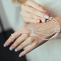 2 Stück Tennisring-Armband mit Kristall-Strass in 2 Stilen&nbsp;BJEW-AN0001-11