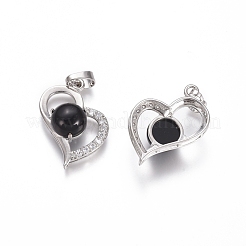 Natürliche schwarze Achat-Anhänger&nbsp;G-L512-O09