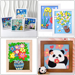 Bricolage enfants décoration en bois cadre photo en argile&nbsp;WOOD-WH20008-07I