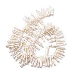 Fili di perle di perline keshi barocche naturali&nbsp;PEAR-P064-02D-04B