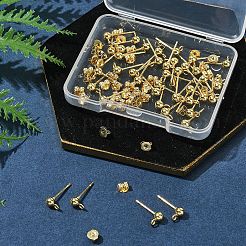 40 Stück Ohrstecker-BeZubehör aus 304 Edelstahl mit Kugelkopf&nbsp;STAS-FS0001-76G