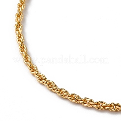 Gestellplattiertes Messing-Seilkettenarmband für Damen&nbsp;BJEW-C020-11B-G