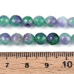 Chapelets de perles en jade blanc naturel teinté&nbsp;G-T139-6mm-60-18