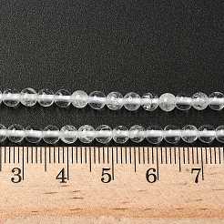 Natürlichen Quarzkristall runde Perlen Stränge&nbsp;G-J303-01-4mm