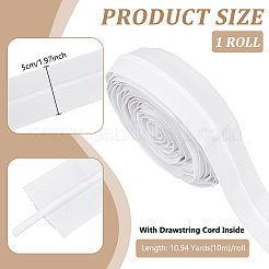 10 m flaches elastisches Polyesterband mit Kordelzug innen&nbsp;EW-BC0001-08B