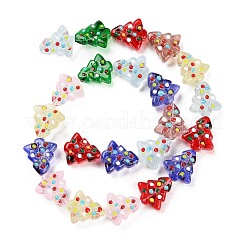 Brins de perles de verre bosselées faites à la main&nbsp;LAMP-F032-08