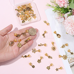 40pcs 20 Arten Legierung europäische baumelnde Charms&nbsp;PALLOY-BM00018