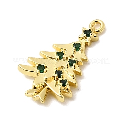 Pendentifs de noël en laiton micro pave zircone cubique&nbsp;KK-L258-04G-A02