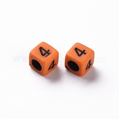 Undurchsichtige weiße Acrylperlen&nbsp;MACR-T038-14B