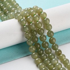 Brins de perles de jade néphrite naturelle/jade hétien&nbsp;G-NH0005-030D