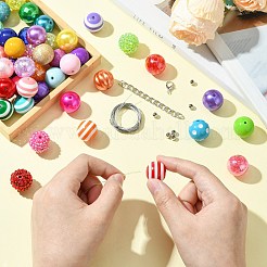 Kit de perles acryliques rondes opaques&nbsp;OACR-CJC0002-05A