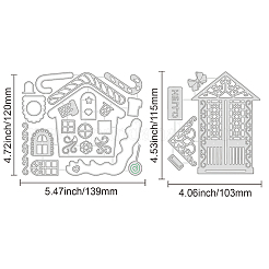 2 pz. 2 stencil di fustelle in acciaio al carbonio a tema natalizio&nbsp;DIY-DM0002-49