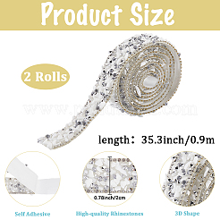 Perlenbesatz aus Harz-Strasskristallen&nbsp;LS-DIY-WH20050-05C