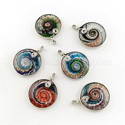 Handgefertigte Silberfolie Murano Anhänger&nbsp;FOIL-S135-01-B