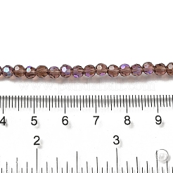 Chapelets de perles en verre transparent électrolytique&nbsp;LS-EGLA-A035-T4mm-L13