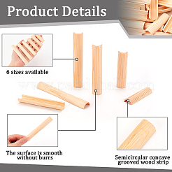 40 Stück 6 Stil Kiefernholz Holzhalter&nbsp;DIY-OC0010-15