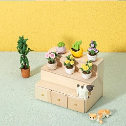 Vitrine de vitrine de boîte à bonbons en bois ornements miniatures&nbsp;PW-WG26D7A-01