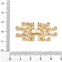 Messing Micro Pave klare Zirkonia Falte über Verschlüsse&nbsp;KK-C075-45G