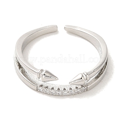 Bagues en laiton avec micro pavé de zircone cubique pour femmes&nbsp;RJEW-E295-41P
