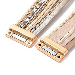 Kunstleder-Multi-Starnd-Armbänder&nbsp;BOHO-PW0001-039K