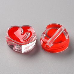 Abalorios de acrílico esmalte transparente&nbsp;TACR-S155-004F
