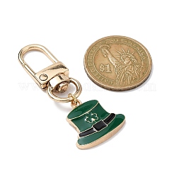 St. Patrick's Day Legierungs-Email-Anhängerdekorationen&nbsp;HJEW-JM01573-02