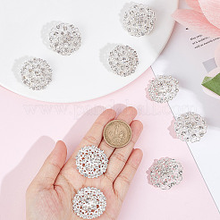 10 Stück 2 Stil Kristall Strass Blume Brosche Pin&nbsp;JEWB-GF0001-30