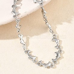 Damenarmbänder aus Edelstahl 304 mit Delfingliedern&nbsp;BJEW-G790-02P