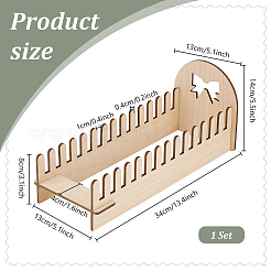 Hohler Bowknot-Holzständer für Kartenhalter&nbsp;ODIS-WH0031-03