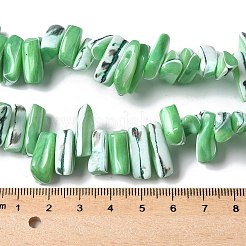 Hebras de cuentas de concha de trochus naturales teñidas&nbsp;SSHEL-C013-09H