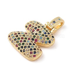 Pendentifs avec zircon cubiques à micro-pavés en laiton&nbsp;ZIRC-P121-01G-Z
