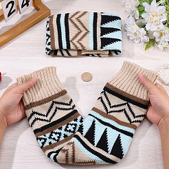 1 paire de chaussettes jambières en fibre acrylique&nbsp;AJEW-CY0002-12B