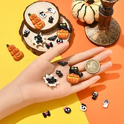 20 Stück 10 Stile Halloween undurchsichtige Harz-Cabochons&nbsp;CRES-YW0002-58