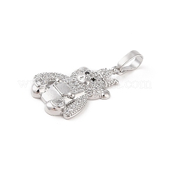 Pendentifs en laiton zircon cubique transparent&nbsp;KK-E111-33P
