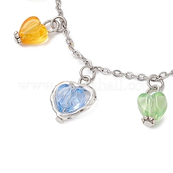 Acryl-Herz-Charme-Armbänder&nbsp;BJEW-JB11442