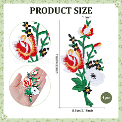 4 x Blumenstickgarn zum Aufbügeln/Aufnähen.&nbsp;PATC-PH0001-55