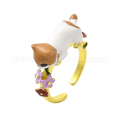 Micro allanar anillos de latón manguito de óxido de circonio cúbico&nbsp;RJEW-D024-01G