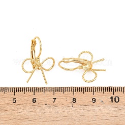 Ohrringe aus Messing mit Schleife und Hebelverschluss&nbsp;EJEW-A150-04A-G