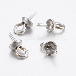 304 Edelstahl Cup Perle Peg Bails Pin Anhänger&nbsp;STAS-H452-01P