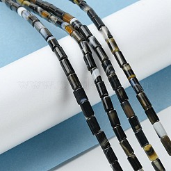 Natürliche schwarze Achat Perlen Stränge&nbsp;G-D067-A01