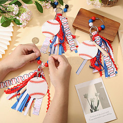 2 llavero colgante de béisbol de poliéster&nbsp;KEYC-CA0001-59