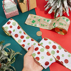 2 Rolle 2 Stile Weihnachtsmotive Imitation Baumwollband&nbsp;OCOR-GF0005-71B