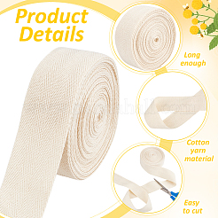 Ruban en coton à double chevrons&nbsp;OCOR-WH0078-334A