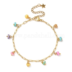 Charm-Armbänder aus natürlich gefärbten Süßwassermuscheln&nbsp;BJEW-JB12314