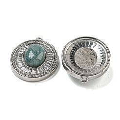 Gefärbte und erhitzte ovale Anhänger aus natürlichem blauem Aventurin&nbsp;STAS-L080-010P-02