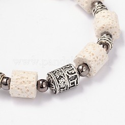 Bracciali con perline in pietra lavica&nbsp;BJEW-D325-02