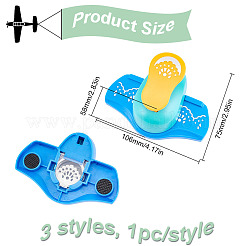 3 Stück Mini-Bastelstanzer aus Kunststoff in 3 Ausführungen für Scrapbooking und Papierbasteln&nbsp;DIY-GO0001-95