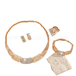 Collane e bracciali in lega rettangolare con cristalli e strass&nbsp;FS-WG37DB8-01