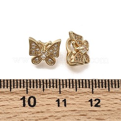 Messing Micro Pave klare Zirkonia Folie Charms&nbsp;KK-Z126-20G