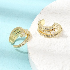 Boucles d'oreilles en laiton avec micro pavé de zircone cubique pour femmes&nbsp;CU-CBAE7DF-31G